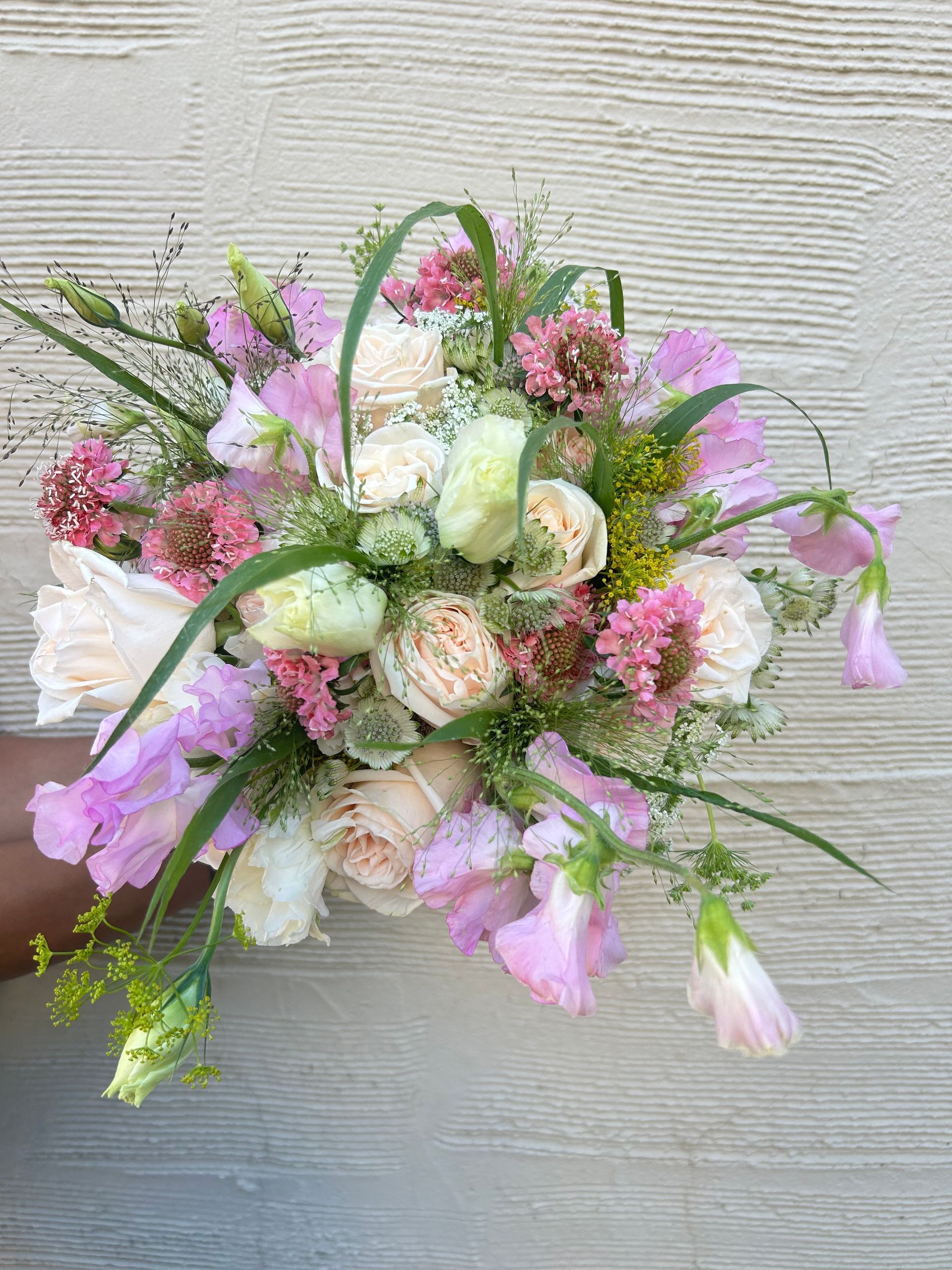 Pink and lavender wildflower Bridal flowers