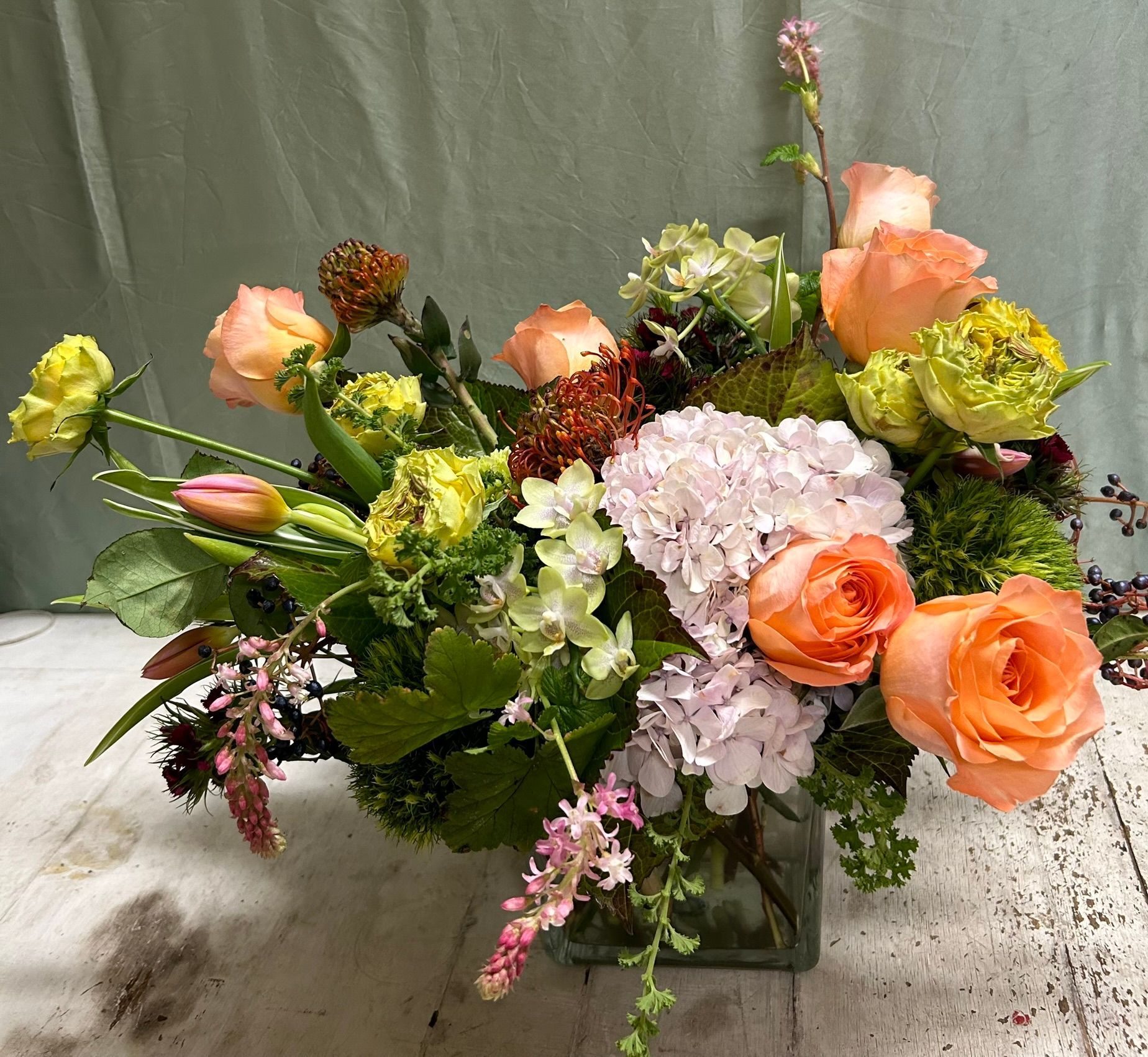 Garden inspired centerpiece