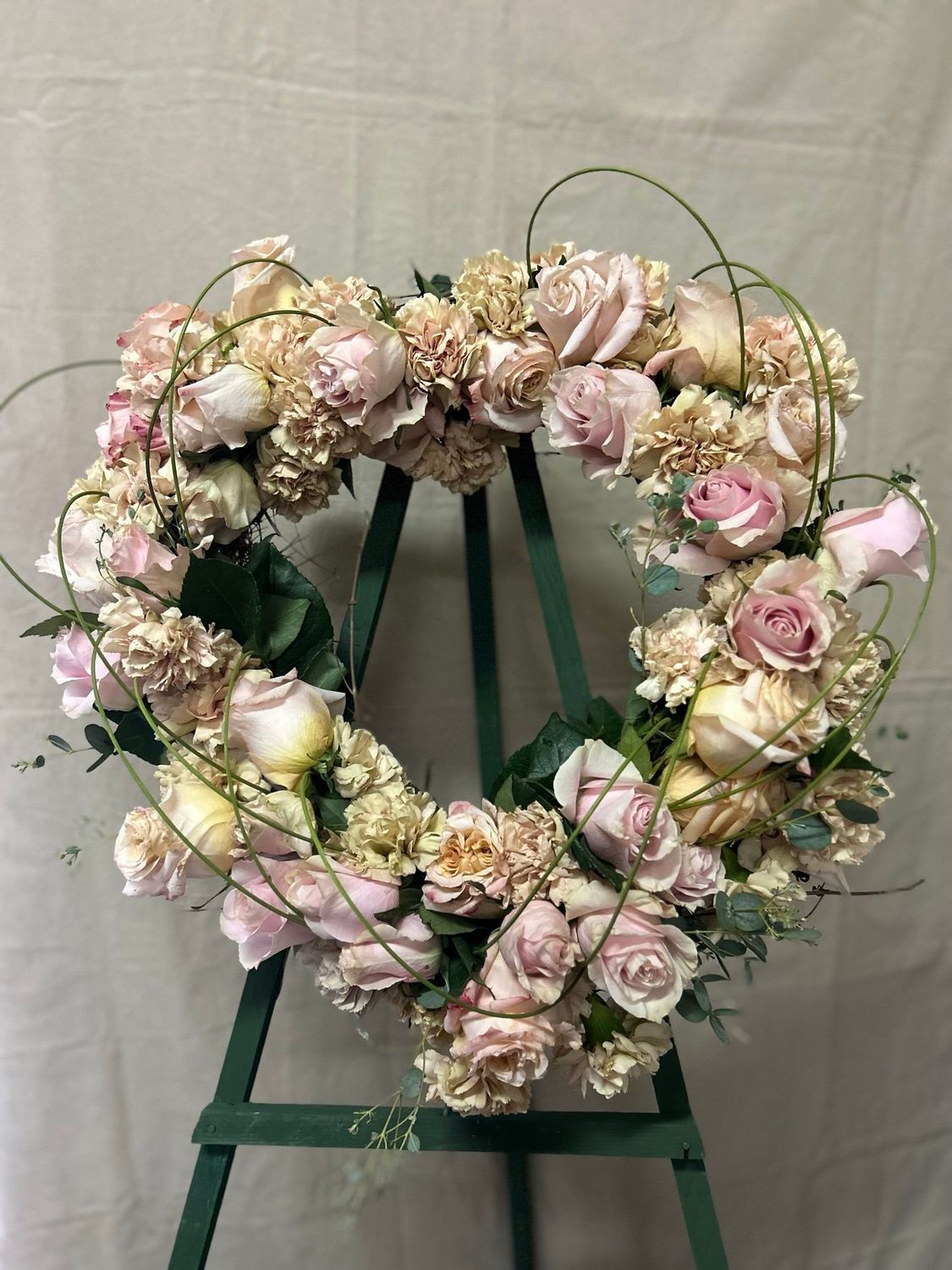 funeral heart wreath