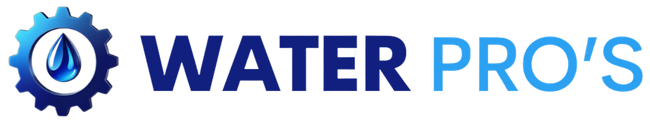 Water Pro's logo with a gear, water drop, and blue and white text.