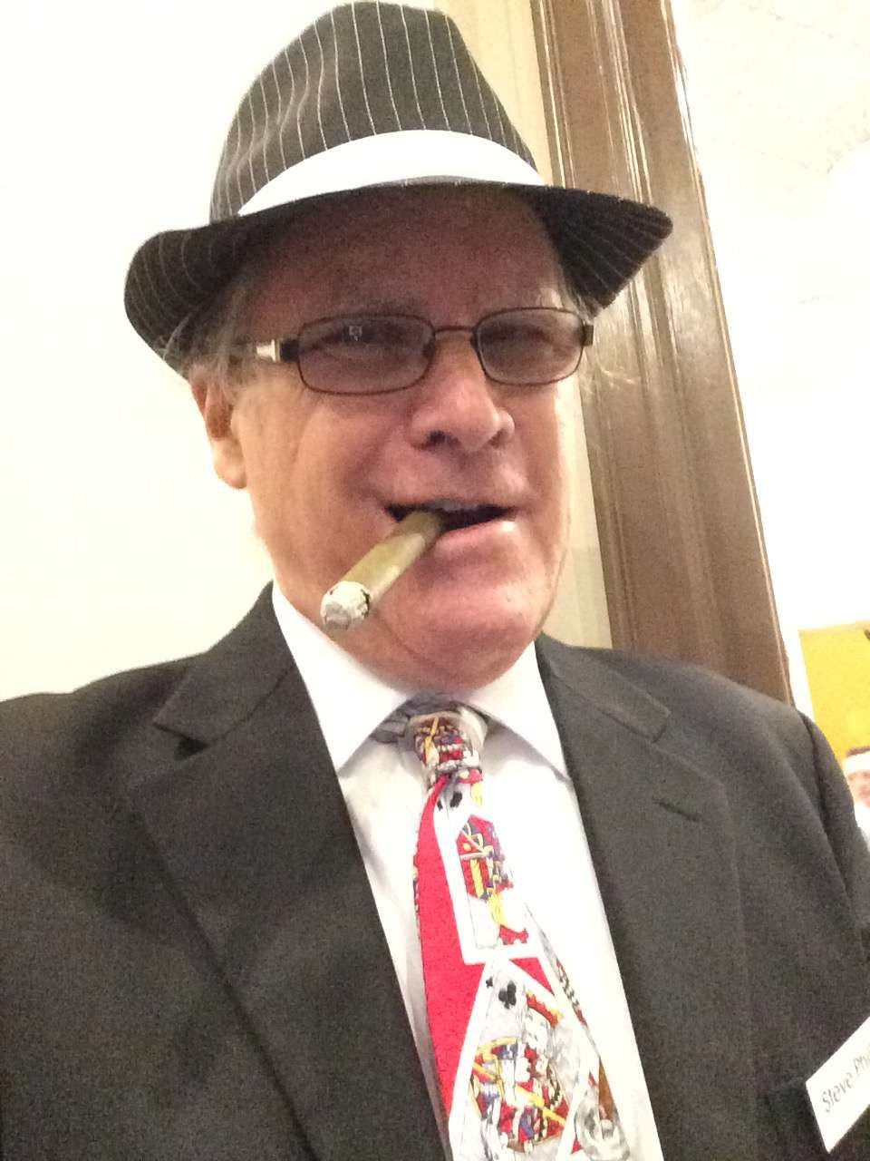 man smoking a cigar