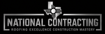 National Contracting logo with a hammer and roof icon, featuring the tagline &ldquo;Roofing Excellence Construction Mastery&rdquo;