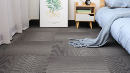 carpet red bluff ca bedroom flooring installation by Red Bluff Interiors featuring modern gray carpe