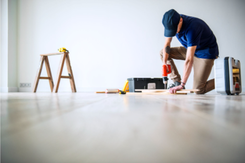 flooring red bluff ca installation by Red Bluff Interiors for living room California home