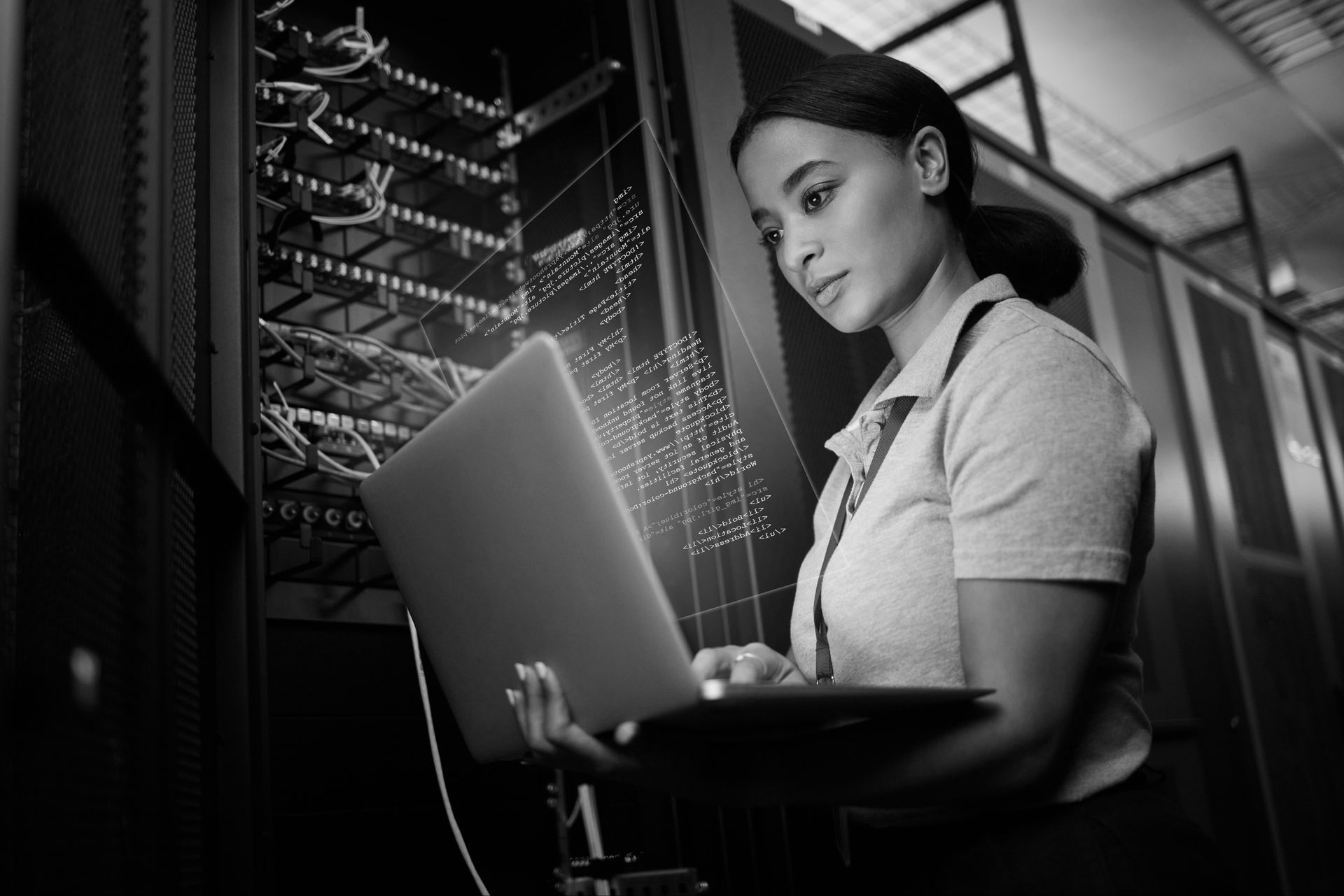 IT technitian performing server upgrades