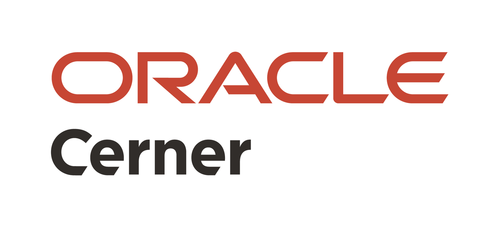Oracle Cerner logo in red and black on a white background
