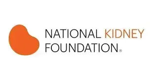 National Kidney Foundation logo with orange kidney icon and black text