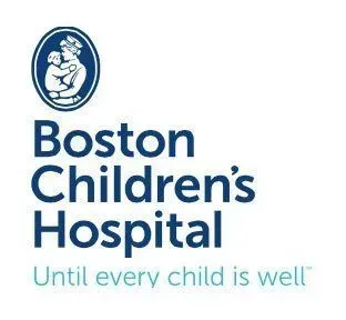 Boston Children's Hospital logo with blue text and icon, tagline: “Until every child is well.”