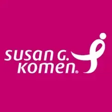 Susan G. Komen logo featuring the white