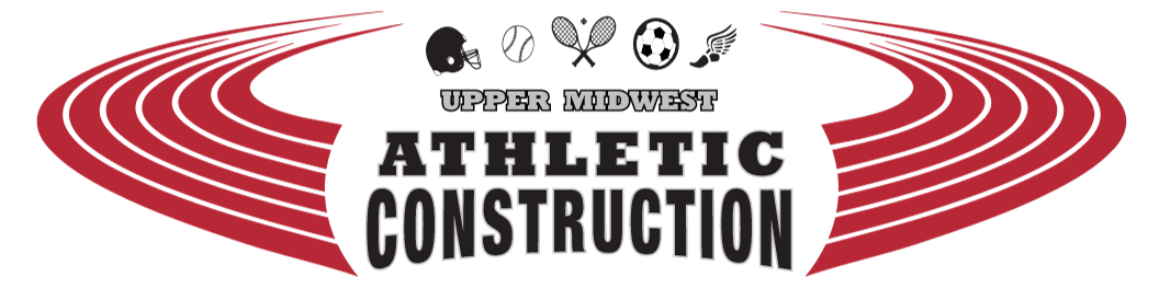 Athletic Construction logo with red swooshes and black text on a white background
