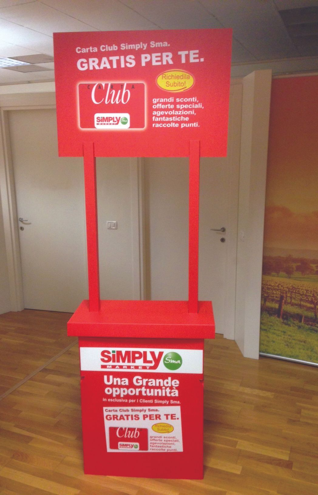 pannello desk supermercato