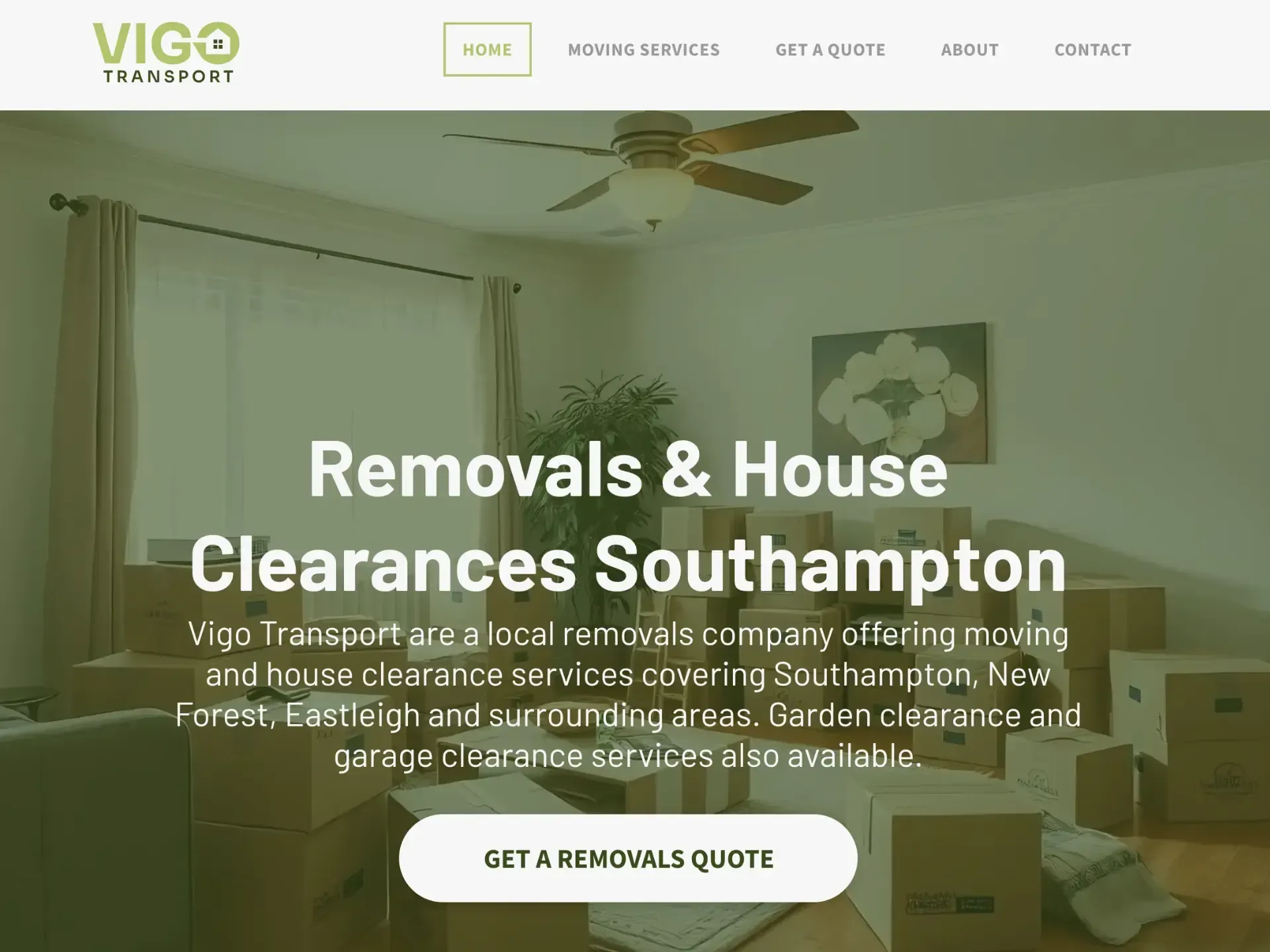 Southampton web design for Vigo Transport
