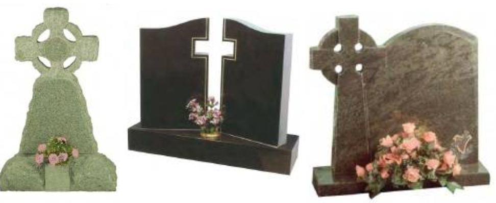 cross-shaped headstones