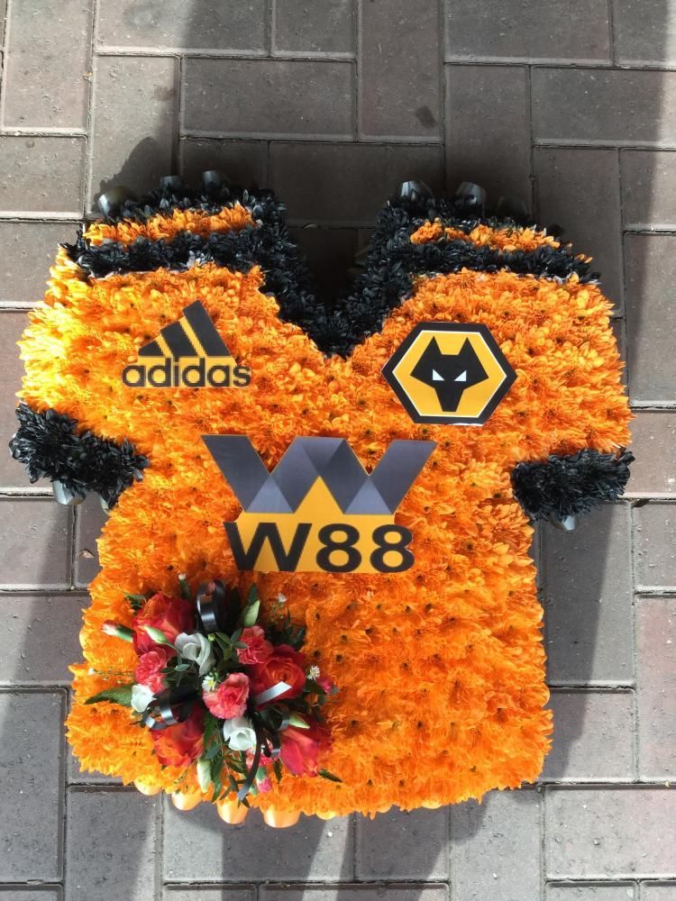 football fan funeral flower Arrangement