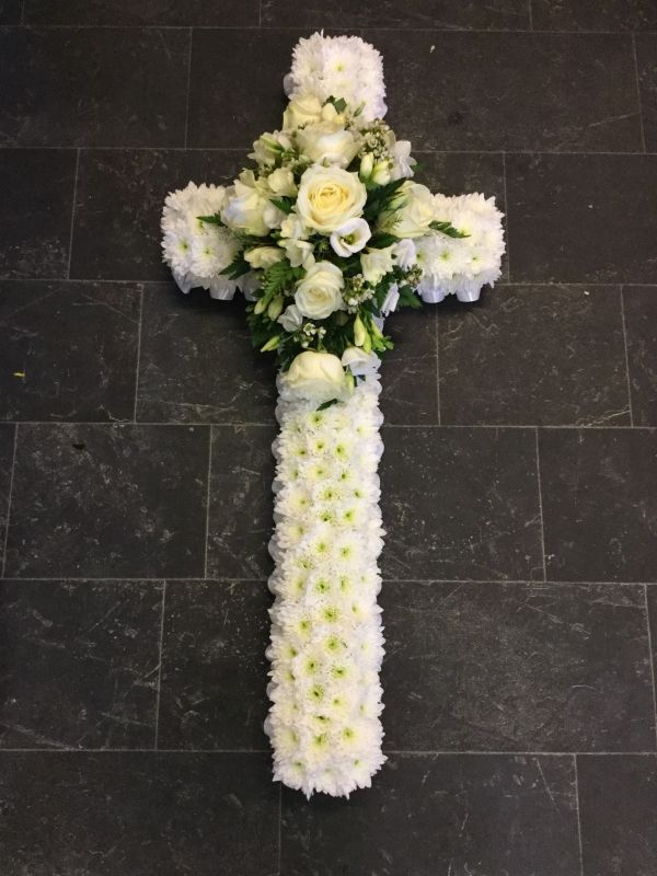 cross funeral flower Arrangement