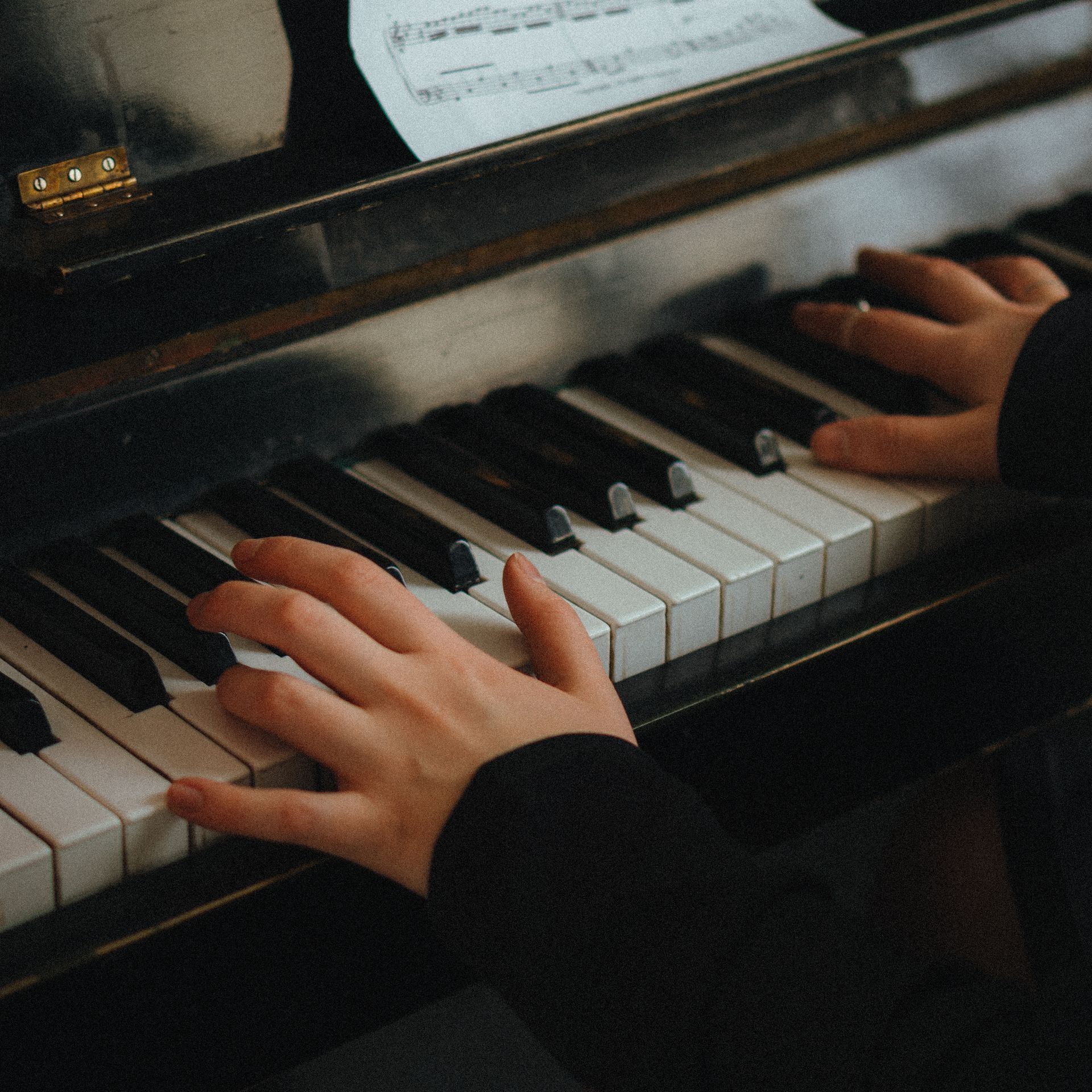 man playing piano