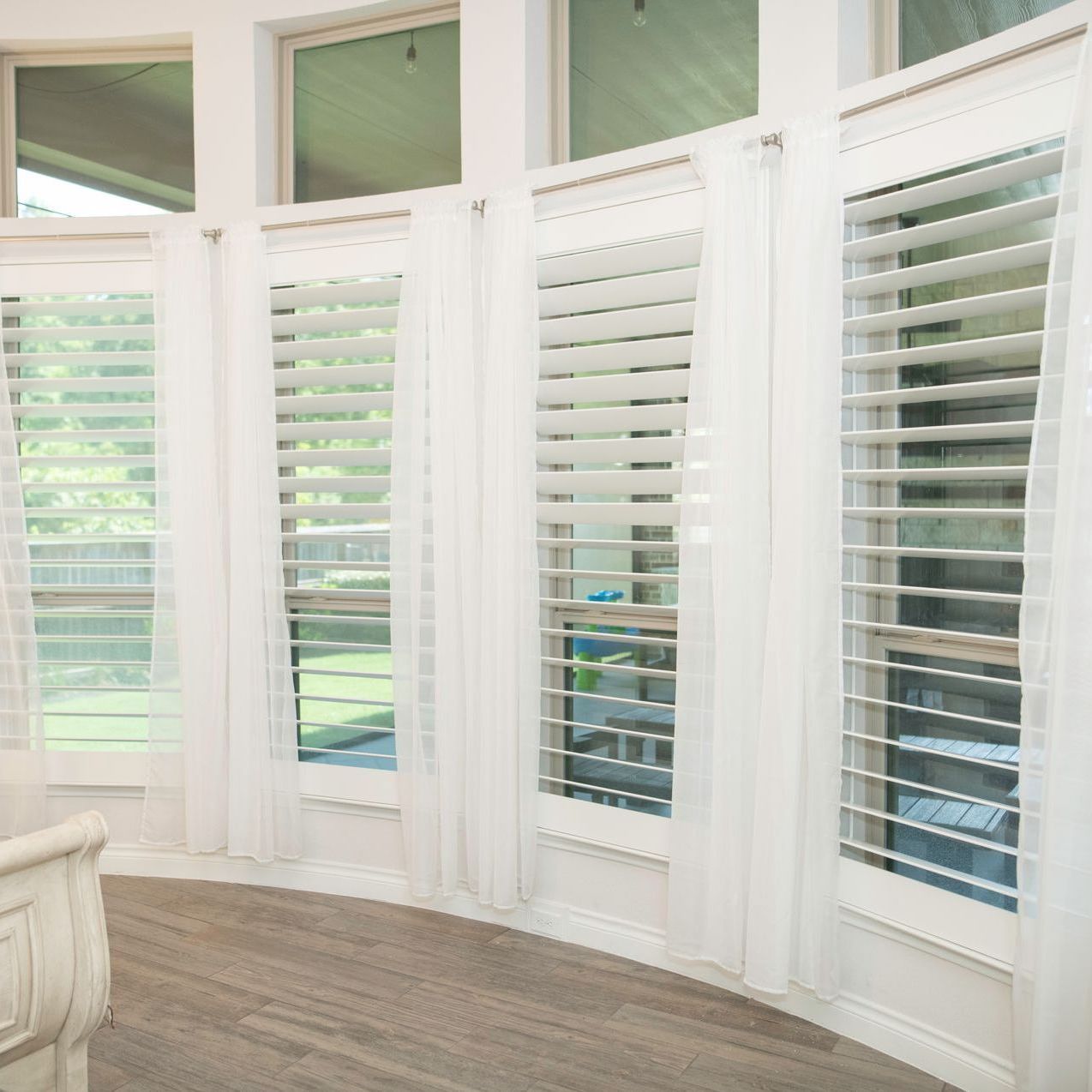 round plantation shutters