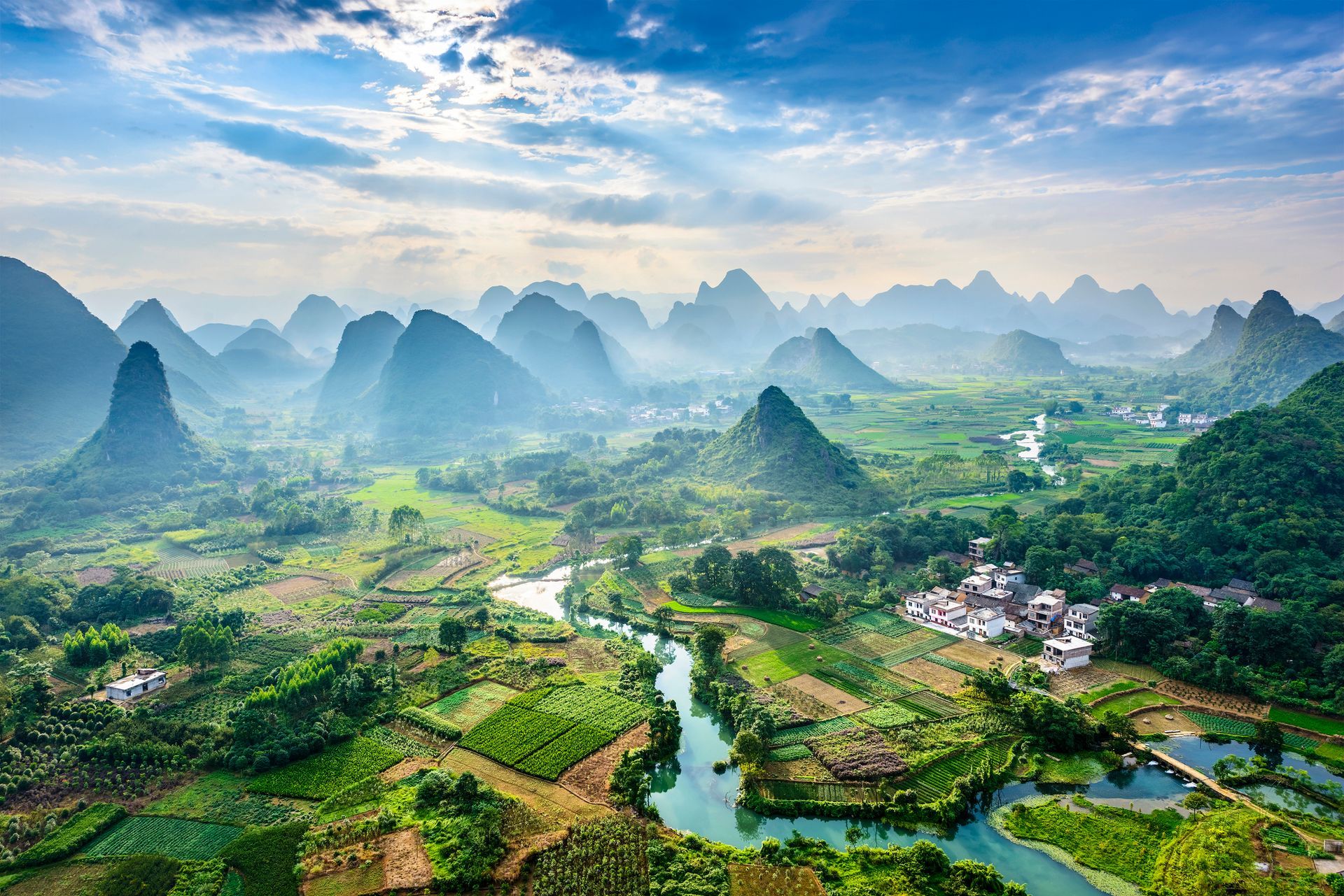 relaxing landscape Chinese mountains