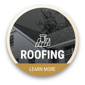 A button with a picture of a house and the words roofing learn more