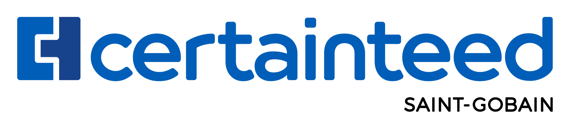 CertainTeed Saint-Gobain logo in blue and gray