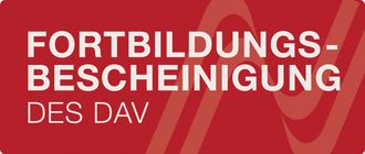 Anklicken um Fortbildungsbescheinigung des DAV (Deutscher Anwaltverein) zu sehen Logo für Fortbildungsbescheinigung des DAV (Deutscher Anwaltverein)