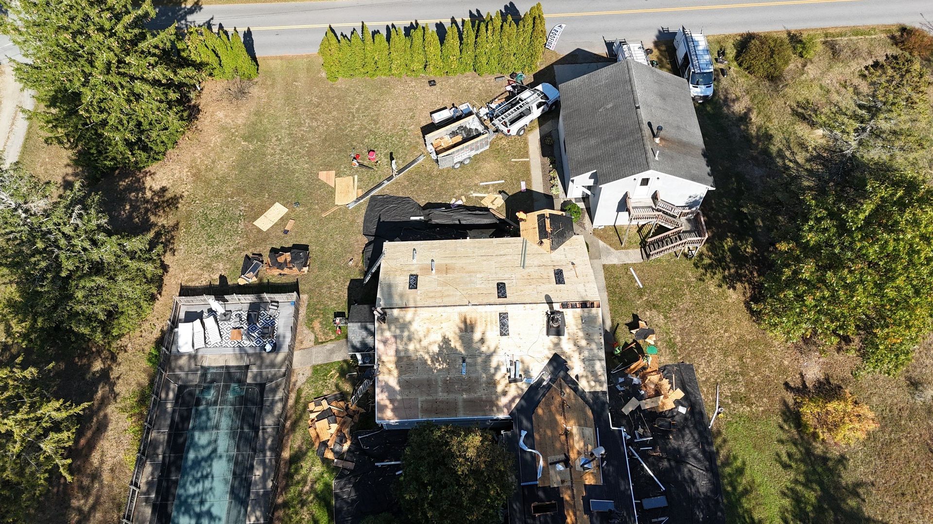 Roof decking installation process by United Roofing and Siding