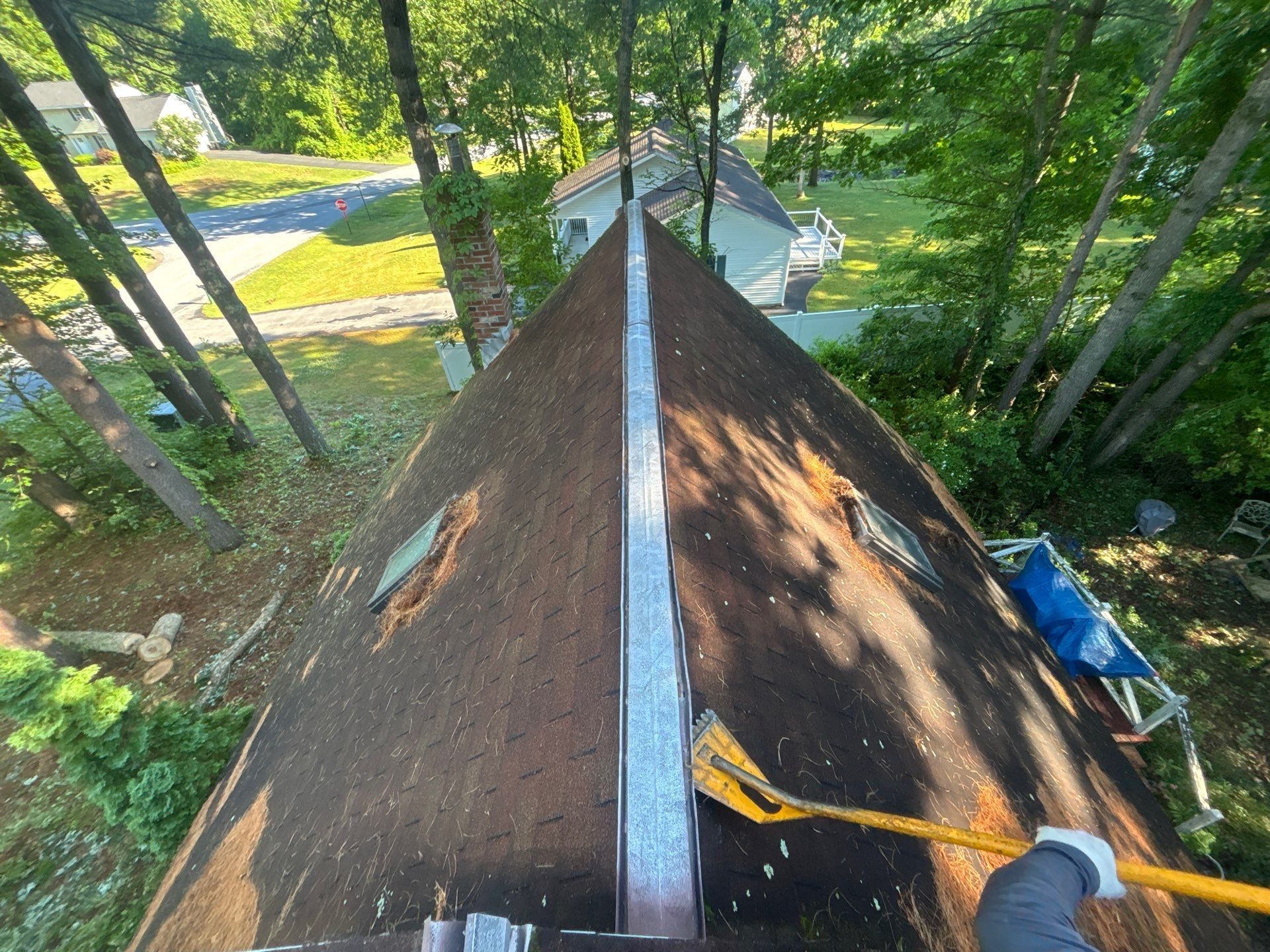 Residential roof before United Roofing and Siding project in Gansevoort NY