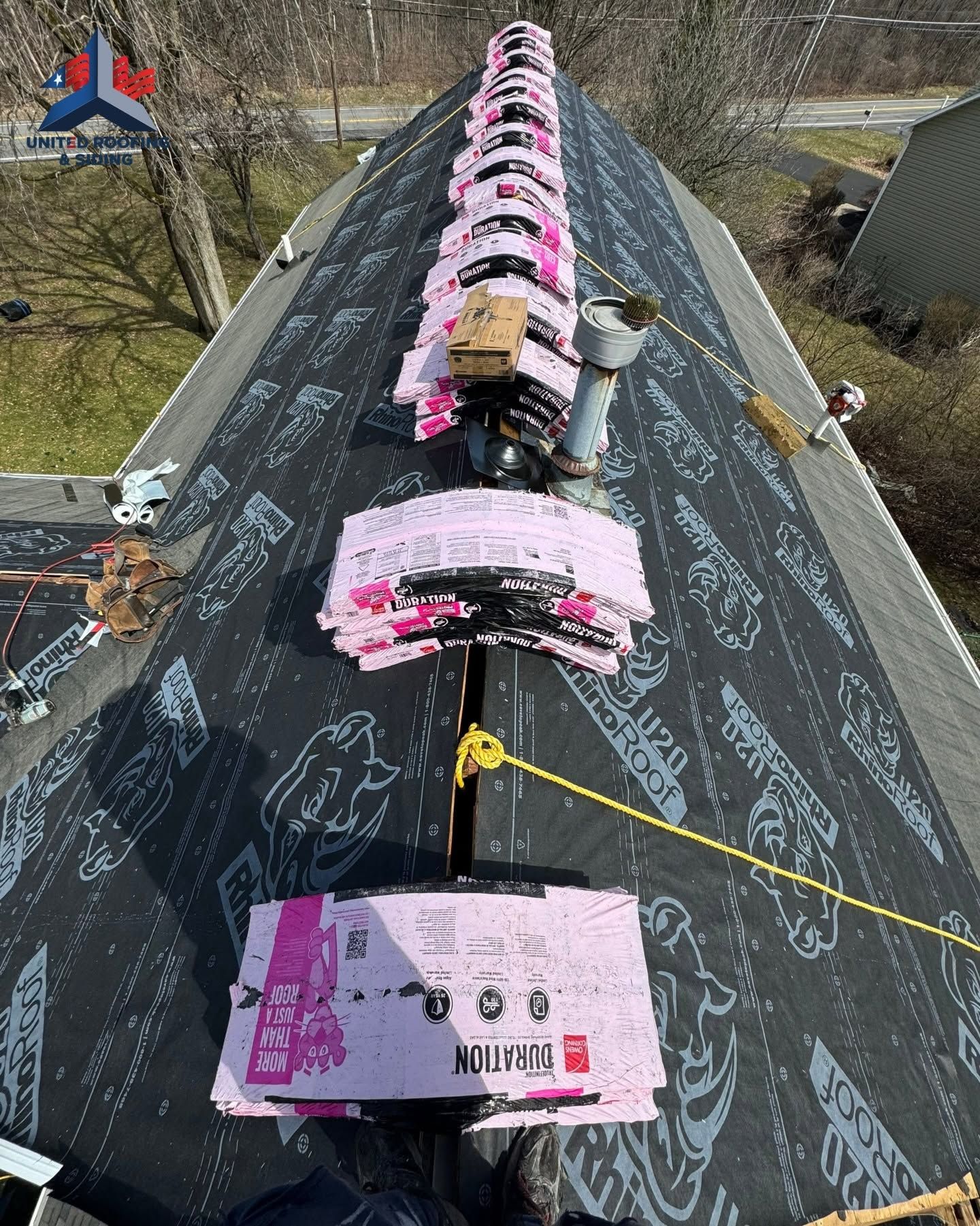 Residential roof installation