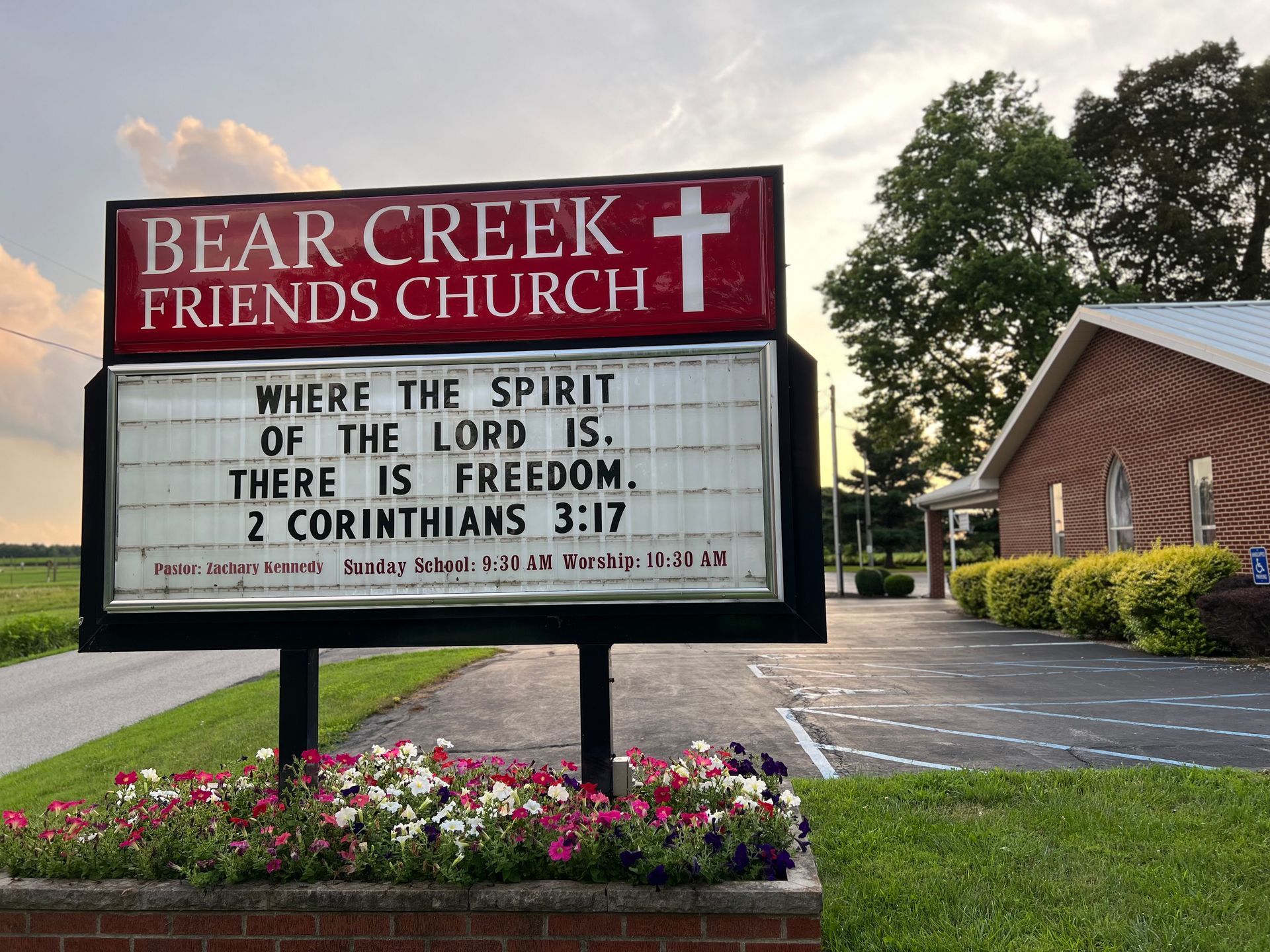 Bear Creek Friends Church Sign