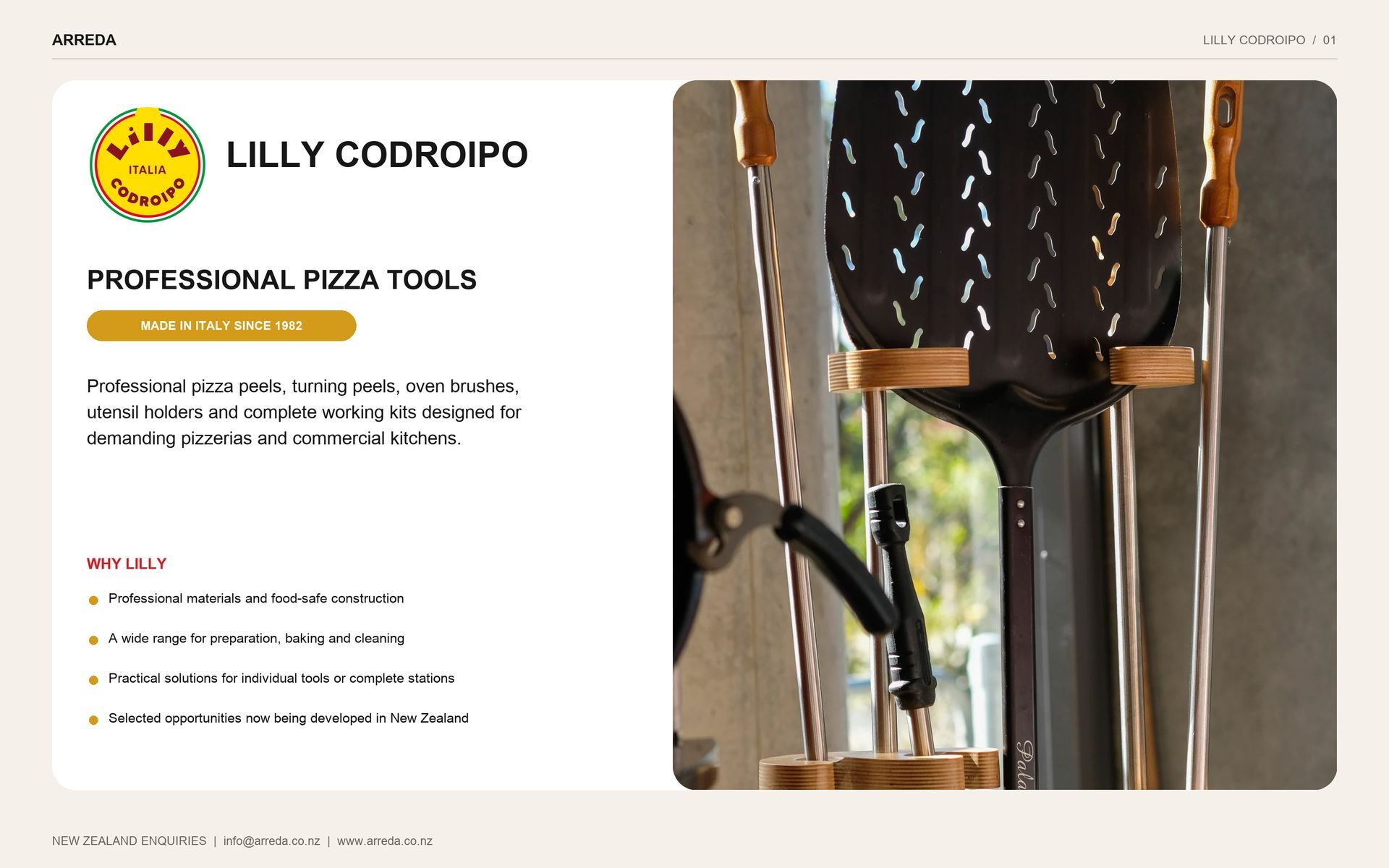 Lilly Codroipo — now in New Zealand with Arreda
