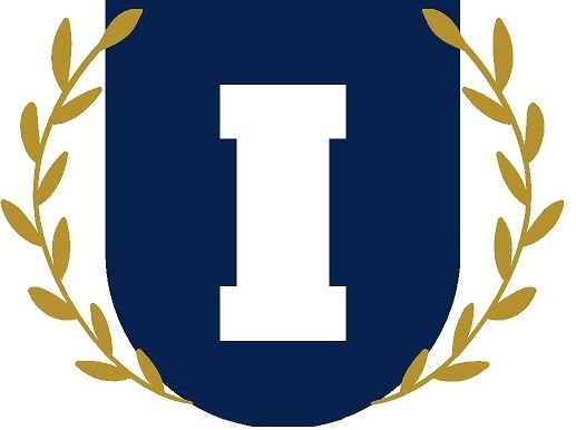 Navy shield with a white 