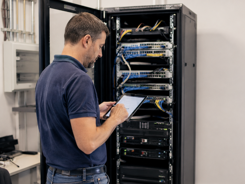 Serverschrank mit lokaler Sicherung als Teil eines hybriden Backup-Konzepts
