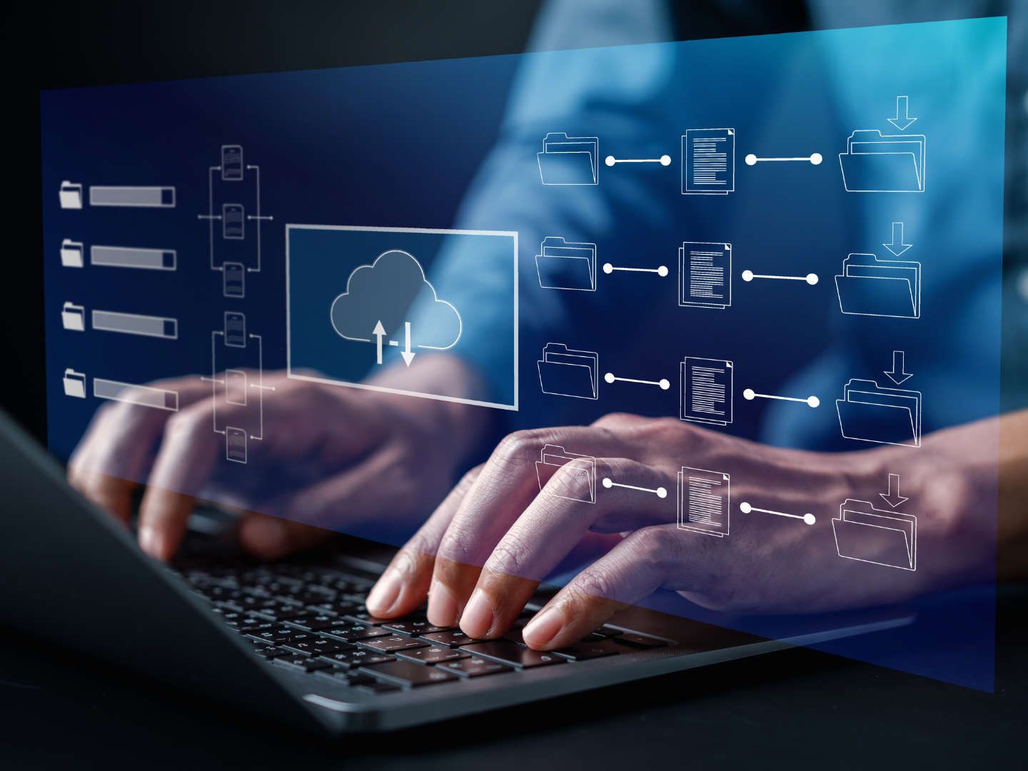 Digital data migration and structured file transfer as part of an ERP implementation.