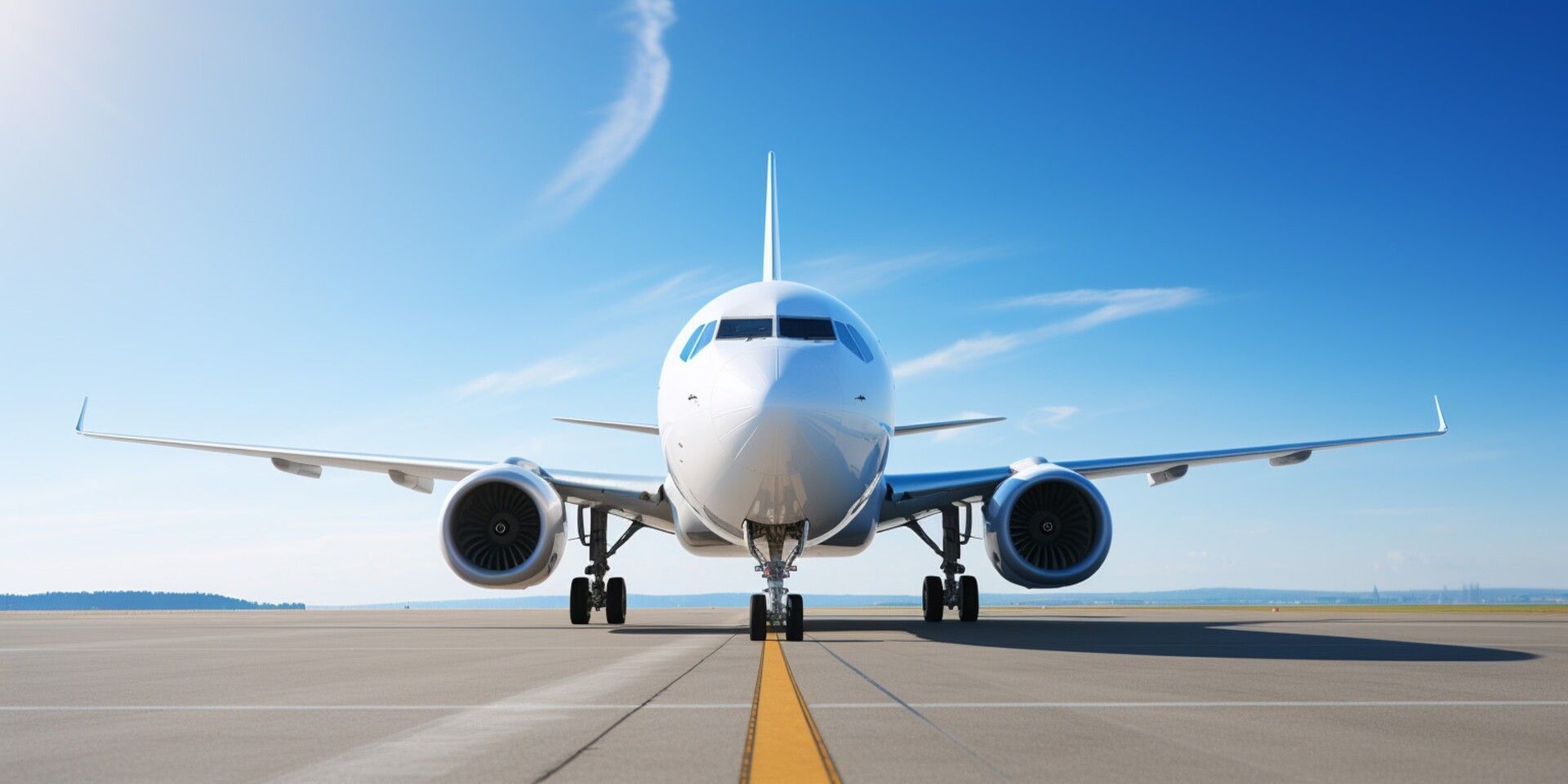 A large passenger jet is sitting on top of an airport runway.
