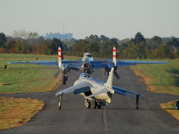 sea harrier on runway