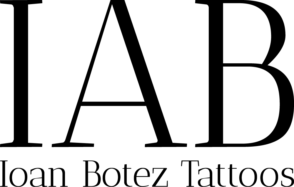 A logo featuring the large black letters