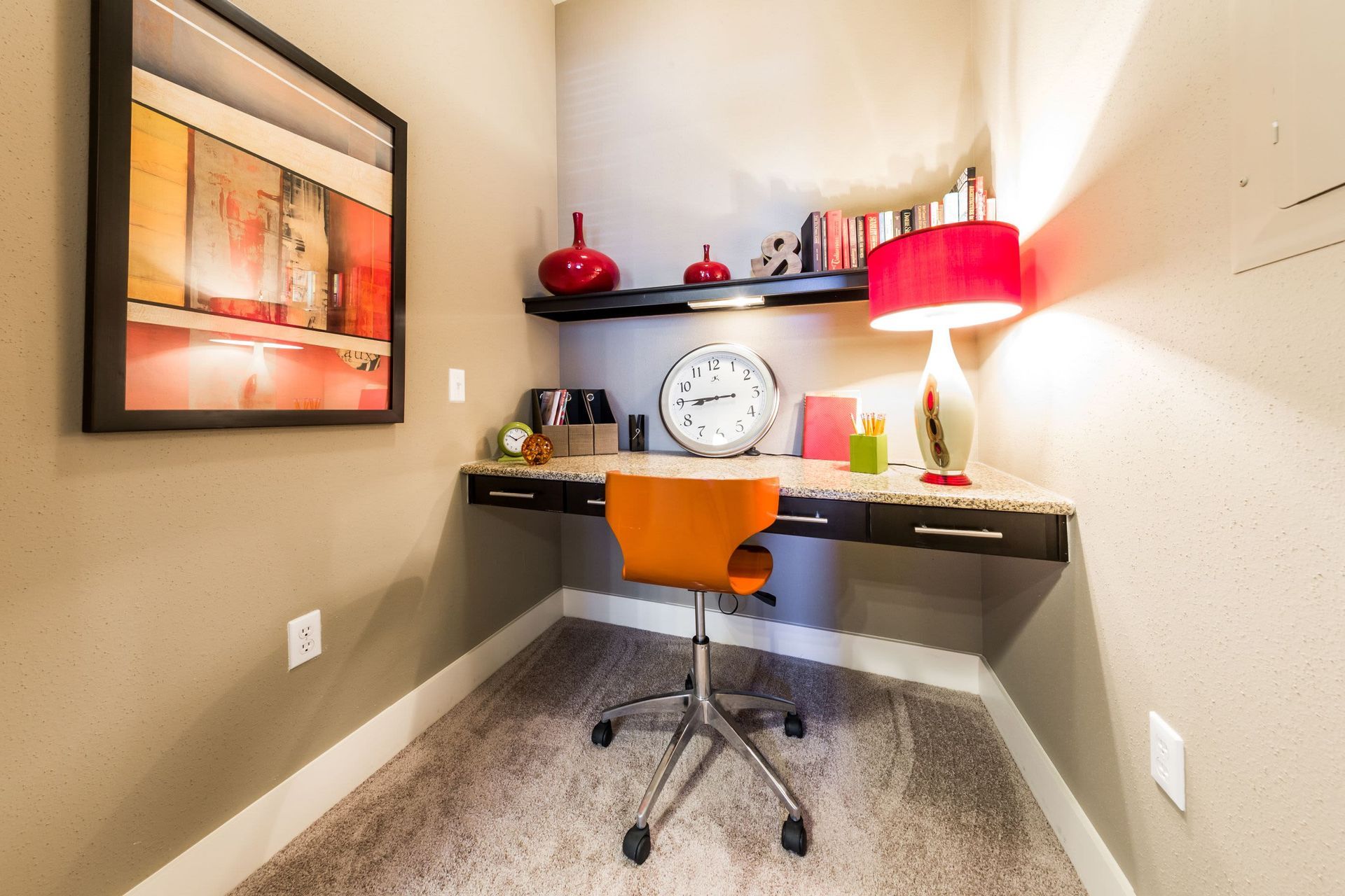 Built In Writing Desk at The Marq at Ridgegate