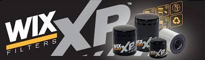 A group of wix filters on a black background