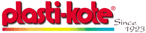A red and white logo for plasti-kole since 1993