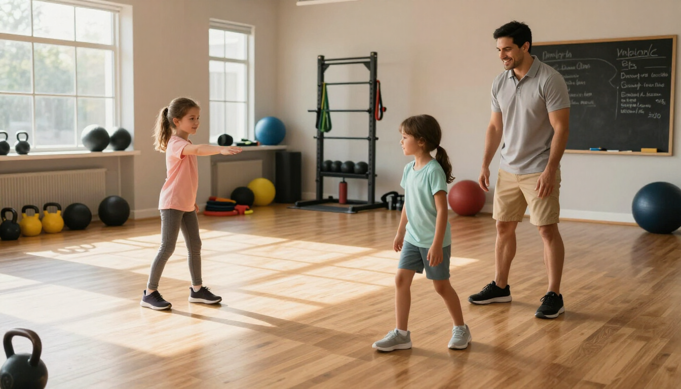 Family-friendly training in a strength and conditioning gym