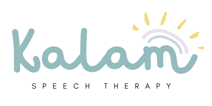 The word kalam is written in white on a pink background.
