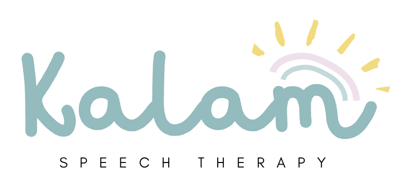 A logo for a speech therapy company called kalam