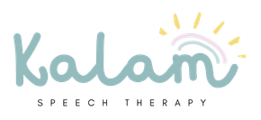 A logo for a speech therapy company called kalam