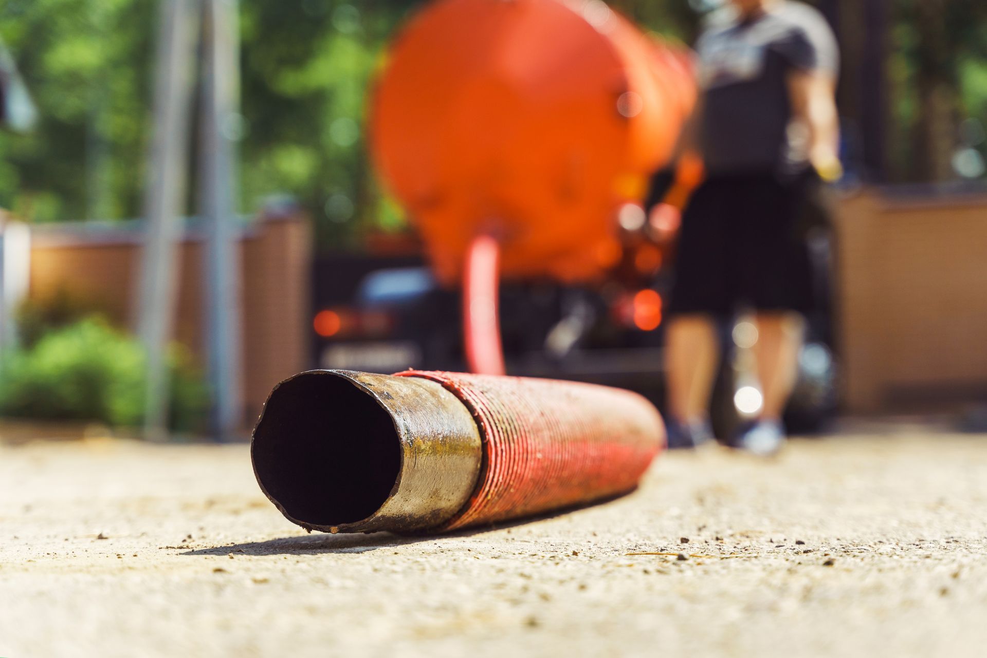 A sewage pumping machine from Morris Septic & Sewer is providing septic tank system pumping services in Frazier, CA.