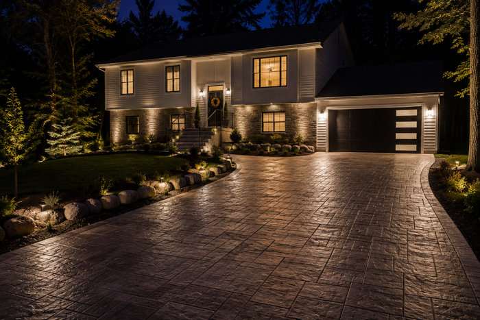 An image of stamped concrete driveway in Bristol, CT