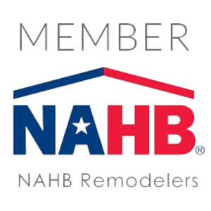 Member of the National Association of Home Builders (NAHB) logo, with a blue and red roof design.