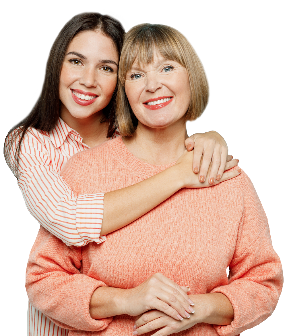 Daughter  hugging her Mother