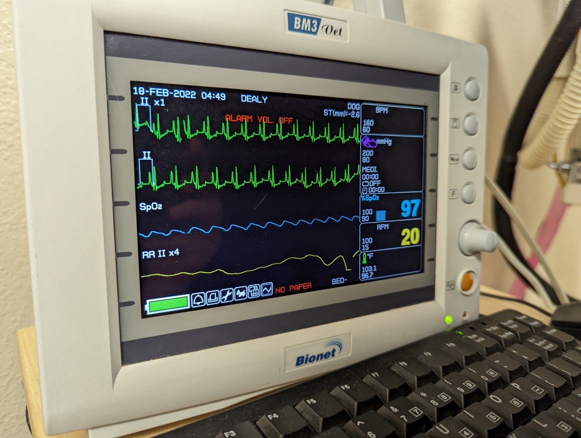 Veterinary vitals monitoring equipment