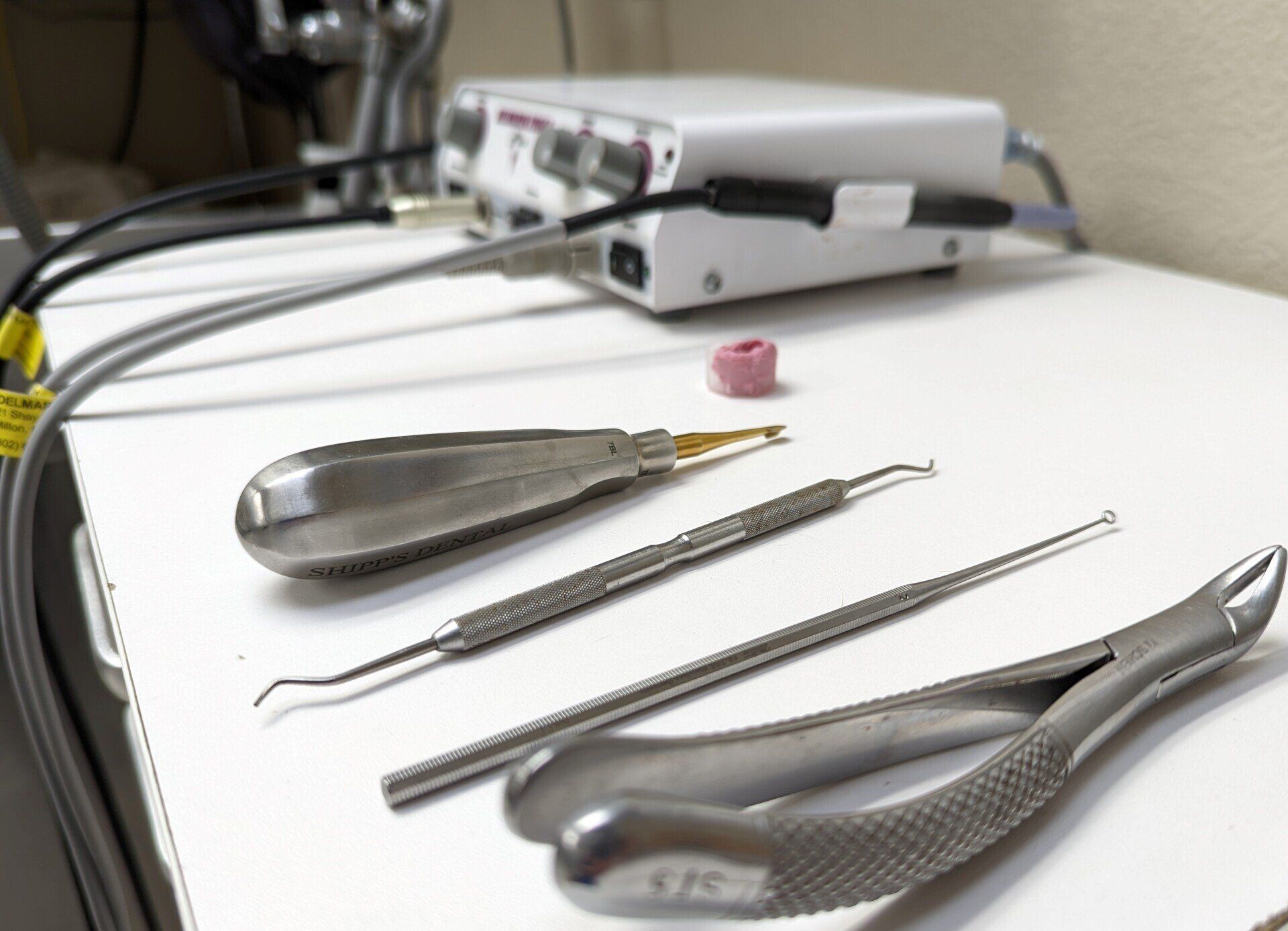 Just a few of the tools we use to clean a patient's teeth Veterinary dental tools
