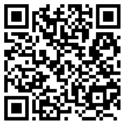 Black-and-white QR code square with three corner markers for scanning